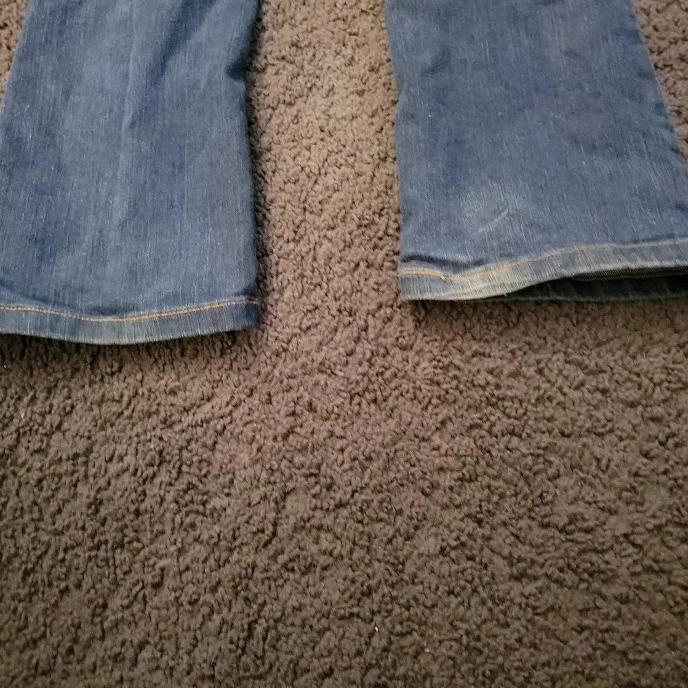 The Children's Place Girls Blue Pockets Mid Rise Denim Bootcut Jeans Size 8